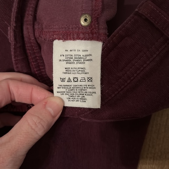 Anthropologie Pilcro Serif Burgundy Corduroy Pants - Picture 7 of 7